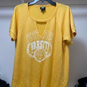 Bobeau Yellow Knot Top